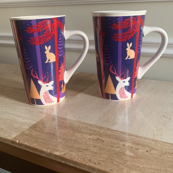 2 Starbucks 2017 Christmas Coffee Mug Animals In Holiday Tall mugs - Picture 2 of 8